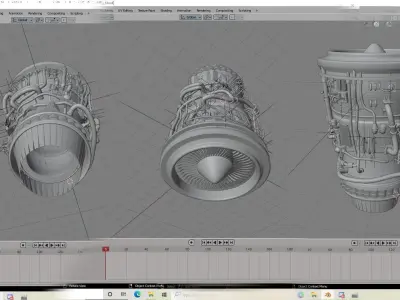 HAVOC-A01 Fictional Jet Engine 3D model