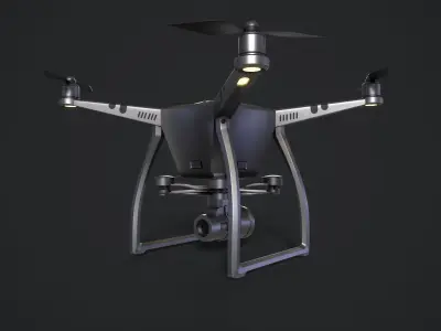 Drone Low-poly 3D model 3