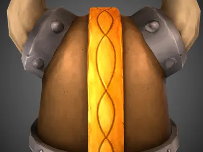 Viking Helmet Low-poly 3D model