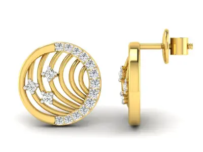 Fashion jewelry style unique earrings 3D print model