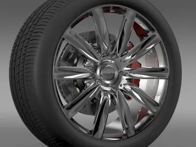 Bentley Continental GT wheel 1 3D model