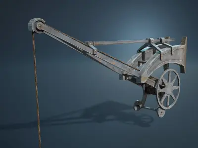Manual Cranes Game Low-poly Low-poly 3D model