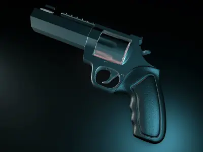 Revolver 3D Model Free low-poly 3D model