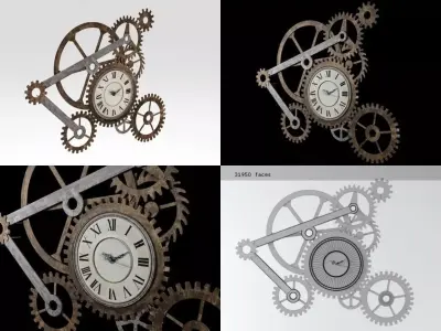 Clock Wall Sculpture 3D model