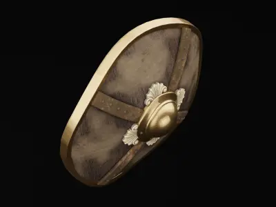 Ancient War Shield Low-poly 3D model