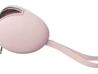 Zipper Baby Dummy Case Pink Open 3D model