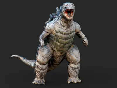 Godzilla Cartoon Low-poly 3D model