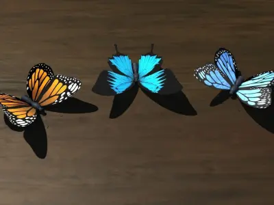 Low Poly Butterfly Low-poly 3D model buy