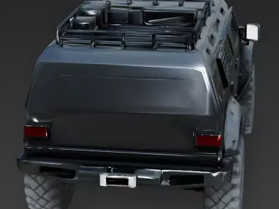 Realistic Tactical Armored SUV 3D Model Low-poly 3D model
