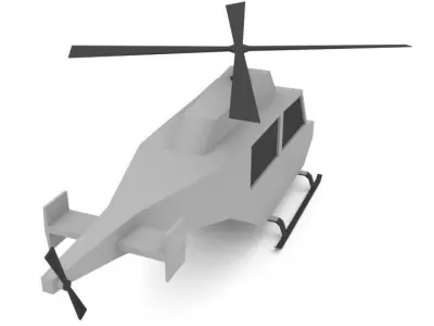 Helicopter Aircraft Low Poly Low-poly 3D model