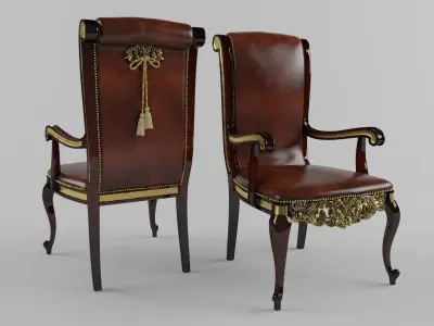 dining chairs classic 3d model 3D model