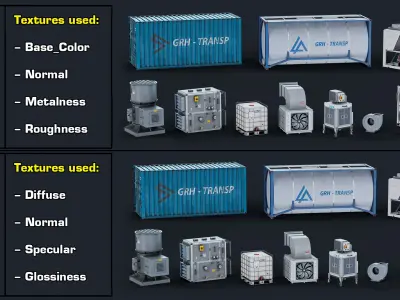  Industrial Props Collection GameReady LODs 