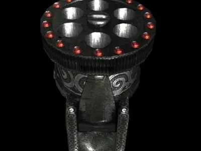 ring gun Low-poly 3D model