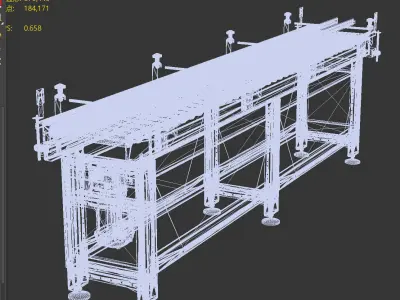Roller conveyor 01 3D model