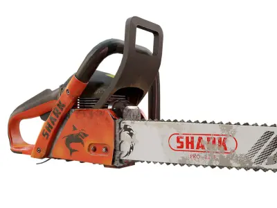 Chainsaw old grungy 3d model 3D model