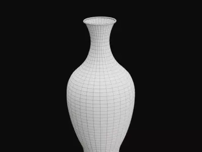 Blue and White Ornamental Vase Free 3D model