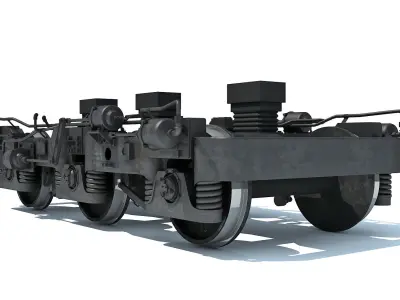 Hi-Ad Train Trucks Wheels 3D model purchase