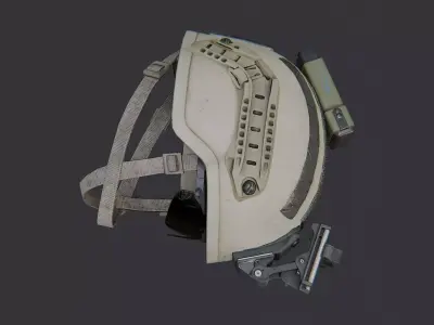 USMC Tactical Helmet with Rails NVG Mounts Low-poly 3D model
