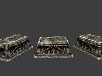 king grave Low-poly 3D model