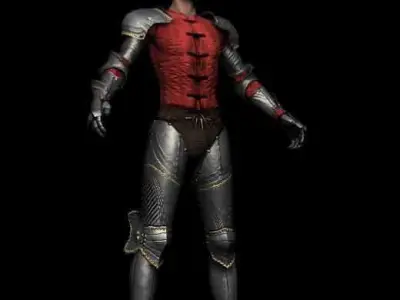 Medieval Gothic Armor Low-poly 3D model