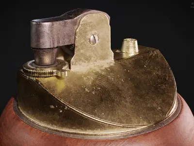 Vintage Lighter Low-poly 3D model