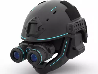 High Tech Night Vision Combat Helmet 3D Model  Low-poly 3D model