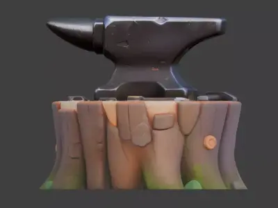 Fantasy Blacksmith Anvil 3D Model Low-poly 3D model