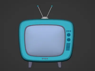 Cartoonish TV Low-poly 3D model