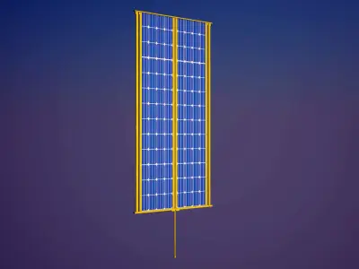 Solar panel for space stations  Free 3D model