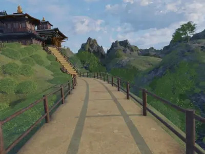 Serene Mountain Retreat 3D model