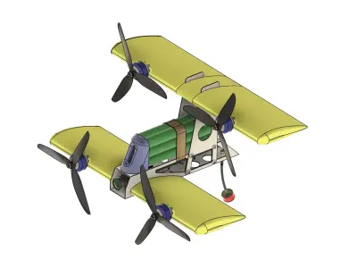 FPV Drone Plane 3D model