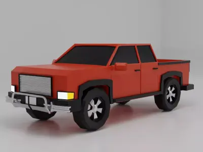 LOW-POLY TRUCK toy Free 3D model