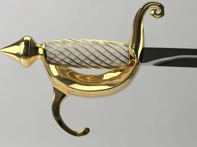 Sword Frazetta Style John Carter Sword 3D model