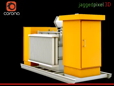 Electrical Transformer Mini-Substation by Reliable Transformers 3D model