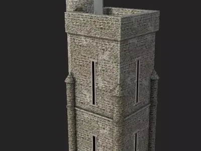 Milners Tower Low-poly 3D model