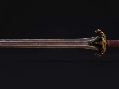 Medieval Sword  Low-poly 3D model