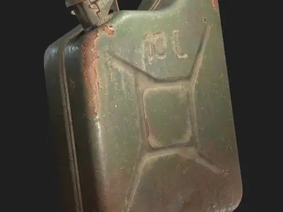  Old Jerrycan Low-poly 3D model