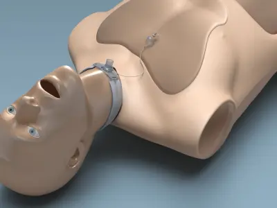  Medical Training Manikin with Tracheostomy Tube Fur 