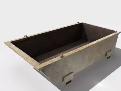 Trash Container 4 PBR Low-poly 3D model