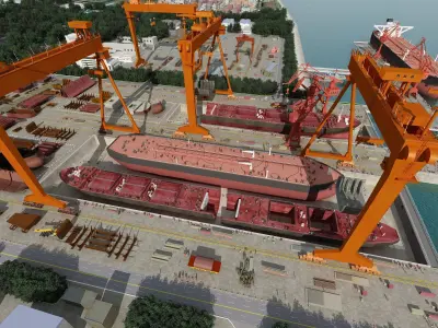 Shipyard Harbor 3D model