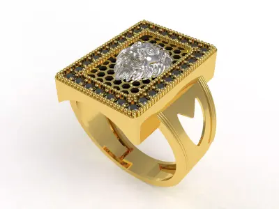 Stylish Line Ring 3D print model
