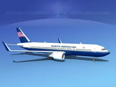 Boeing 767-300 North American 3D model