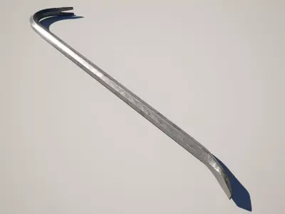 Crowbar Low-poly 3D model 2