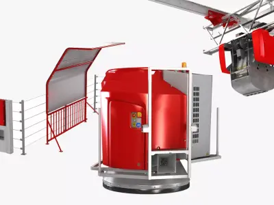 Automatic Cow Farm Feeding System 3D Model Pack