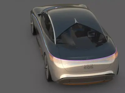2019 Mercedes-Benz Vision EQS Concept 3D Model  The Future Low-poly 3D model