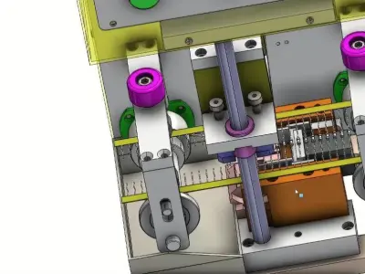 Resistor and Capacitor Lead Cutting and Forming Machine 3D model