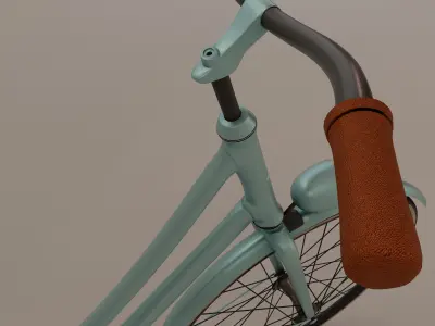 bike for the city blue 3D model