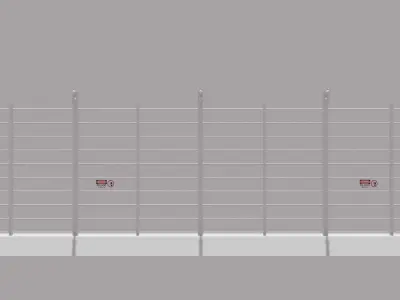 Jurassic Themed - Electric Fence Free low-poly 3D model