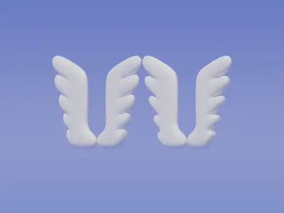 Cartoon Cute Wings Collection 1 3D model