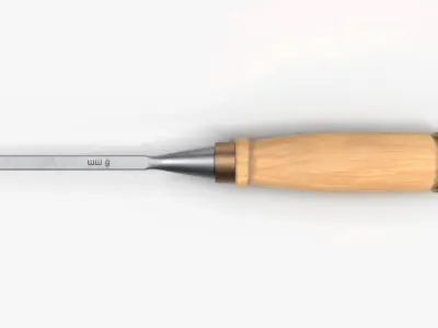 Straight chisel 6mm 3D model